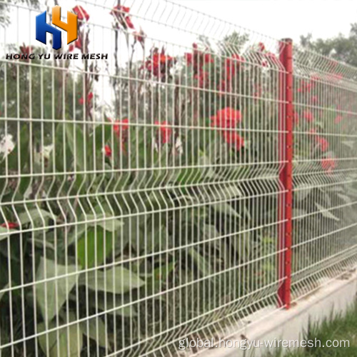 Curvy Welded Mesh Panels cyclone wire fence with pvc coated price Manufactory